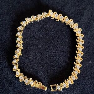 Vintage 14k gp BMNY Tennis Bracelet 7.5”